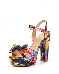 Разноцветные босоножки на каблуке от Elita
