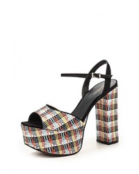 Разноцветные босоножки на каблуке от Just Couture