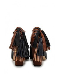 Разноцветные босоножки на каблуке от LOST INK