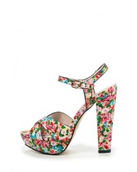 Разноцветные босоножки на каблуке от Stephan