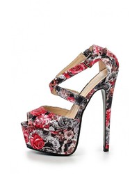 Разноцветные босоножки на каблуке от Tulipano