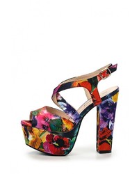 Разноцветные босоножки на каблуке от Tulipano