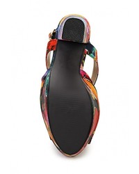 Разноцветные босоножки на каблуке от Tulipano