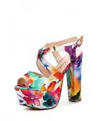 Разноцветные босоножки на каблуке от Tulipano