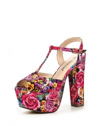 Разноцветные босоножки на каблуке от Tulipano