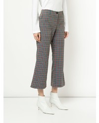 Разноцветные брюки-клеш от Aalto