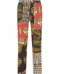 Разноцветные брюки чинос с принтом от Dolce & Gabbana