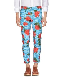 Разноцветные брюки чинос с цветочным принтом