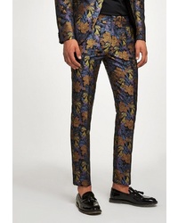 Разноцветные брюки чинос с цветочным принтом от Topman