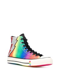 Мужские разноцветные высокие кеды из плотной ткани от Converse