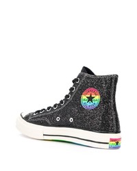 Мужские разноцветные высокие кеды из плотной ткани от Converse