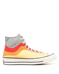 Мужские разноцветные высокие кеды из плотной ткани от Converse