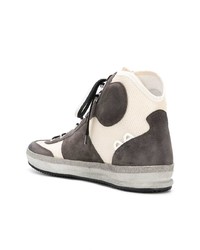 Мужские разноцветные высокие кеды от Leather Crown