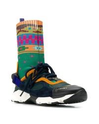 Женские разноцветные высокие кеды от Carven