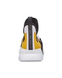 Мужские разноцветные высокие кеды от Fendi