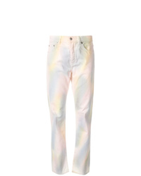 Женские разноцветные джинсы с принтом тай-дай от Ganni
