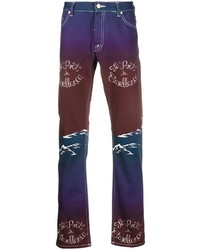 Мужские разноцветные джинсы с принтом от Casablanca