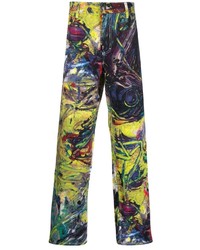 Мужские разноцветные джинсы с принтом от Charles Jeffrey Loverboy