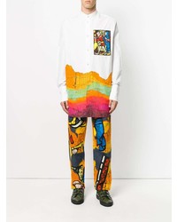 Мужские разноцветные джинсы с принтом от JW Anderson