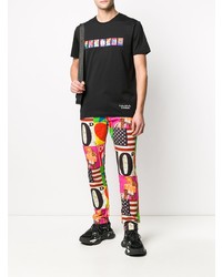 Мужские разноцветные джинсы с принтом от Iceberg