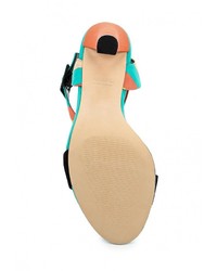 Разноцветные замшевые босоножки на каблуке от Aldo