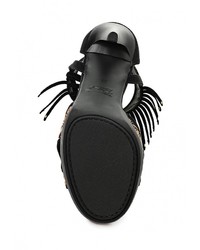 Разноцветные замшевые босоножки на каблуке от Blink