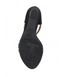 Разноцветные замшевые босоножки на танкетке от Vizzano