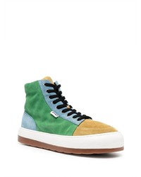 Мужские разноцветные замшевые высокие кеды от Sunnei