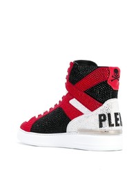 Мужские разноцветные замшевые высокие кеды от Philipp Plein