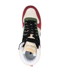 Мужские разноцветные замшевые высокие кеды от Diadora