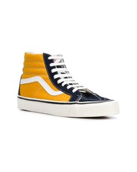 Мужские разноцветные замшевые высокие кеды от Vans