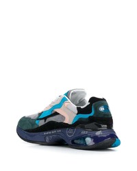 Мужские разноцветные замшевые кроссовки от Premiata