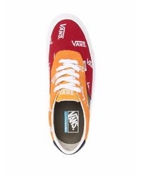 Мужские разноцветные замшевые низкие кеды с принтом от Vans