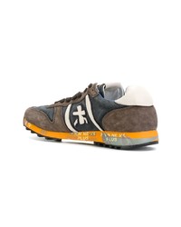 Мужские разноцветные замшевые низкие кеды от Premiata