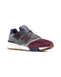 Мужские разноцветные замшевые низкие кеды от New Balance