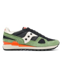 Мужские разноцветные замшевые низкие кеды от Saucony