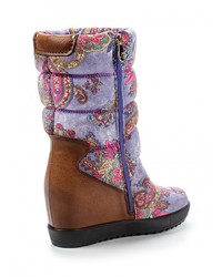 Разноцветные замшевые полусапоги от Bona Dea