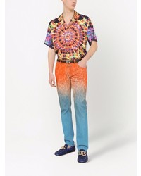 Мужские разноцветные зауженные джинсы от Dolce & Gabbana