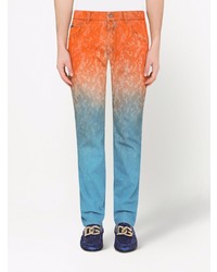 Мужские разноцветные зауженные джинсы от Dolce & Gabbana