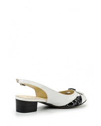 Разноцветные кожаные босоножки на каблуке от Ascalini