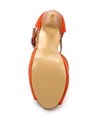 Разноцветные кожаные босоножки на каблуке от Benini