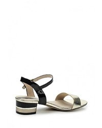 Разноцветные кожаные босоножки на каблуке от Betsy