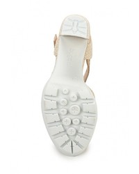 Разноцветные кожаные босоножки на каблуке от Bugatti