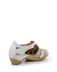 Разноцветные кожаные босоножки на каблуке от Caprice