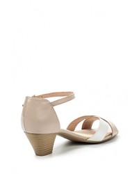 Разноцветные кожаные босоножки на каблуке от Caprice