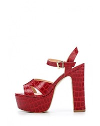 Разноцветные кожаные босоножки на каблуке от Cristofoli