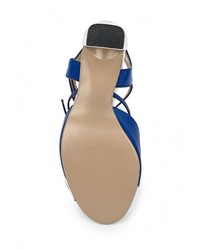 Разноцветные кожаные босоножки на каблуке от Dali