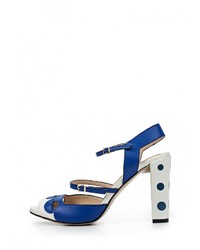 Разноцветные кожаные босоножки на каблуке от Dali