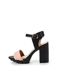 Разноцветные кожаные босоножки на каблуке от Daze