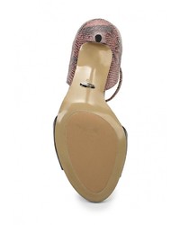 Разноцветные кожаные босоножки на каблуке от El'Rosso